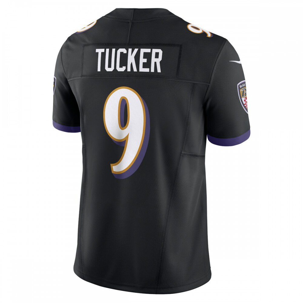 Justin Tucker Baltimore Ravens Nike Vapor F.U.S.E. Limited Alternate Jersey - Black-GridironStore